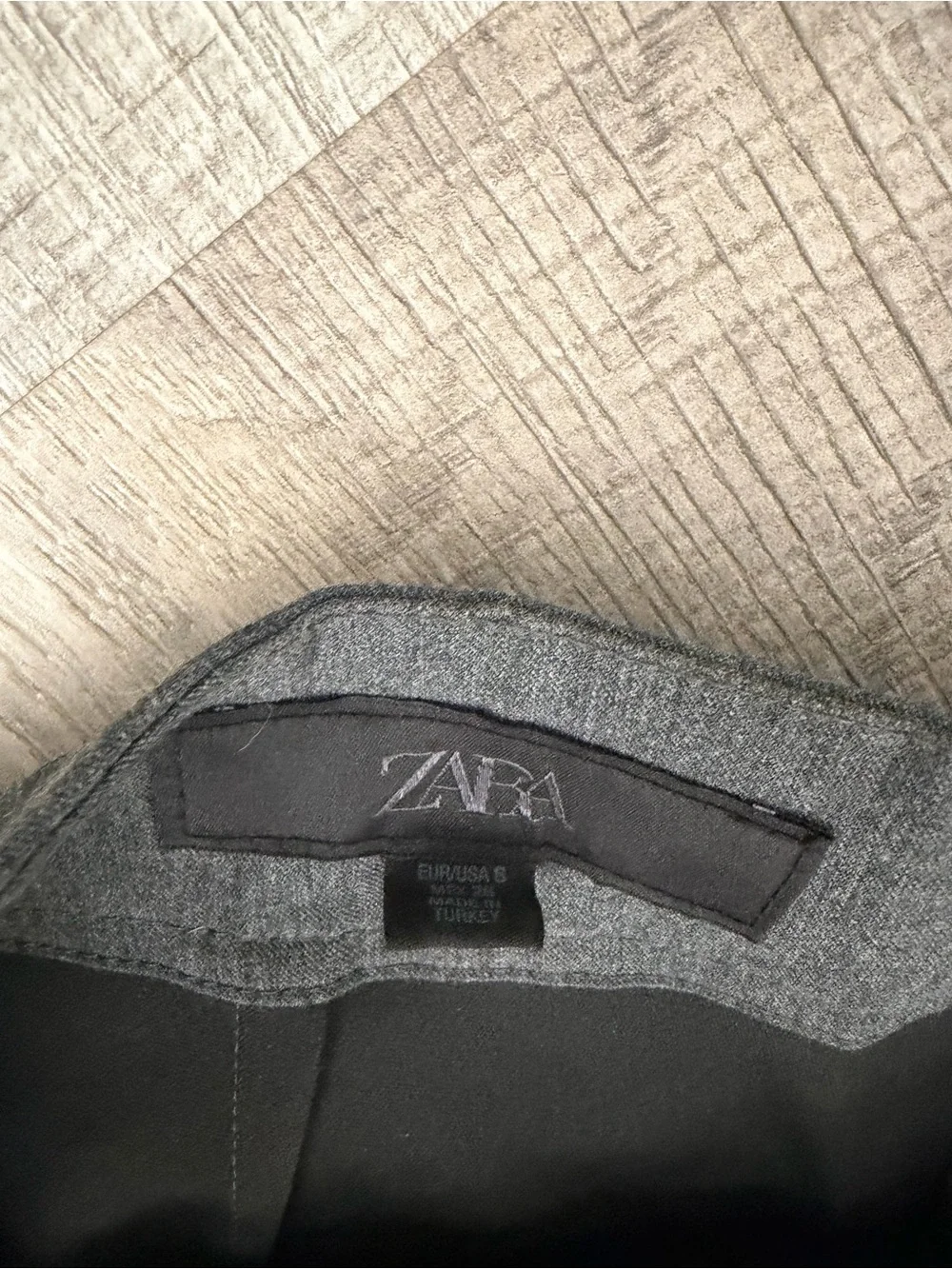 Zara Gray Pleated Mini Skort with Black Belt